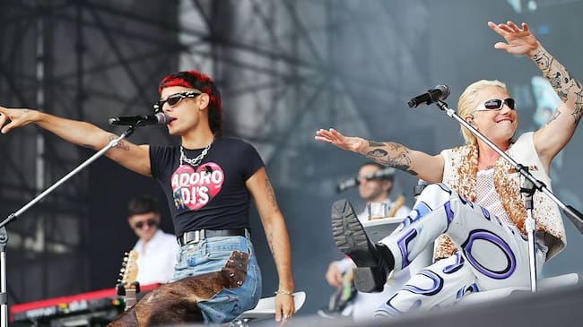 CA7RIEL & Paco Amoroso performs live on stage during third day of Lollapalooza Brazil at Autodromo de Interlagos on March 30, 2025 in Sao Paulo, Brazil. Mauricio Santana/Getty Images