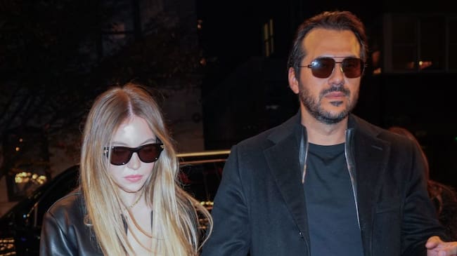 Sydney Sweeney and Jonathan Davino are seen on December 14, 2024 in New York City. (Star Max/Getty Images.)