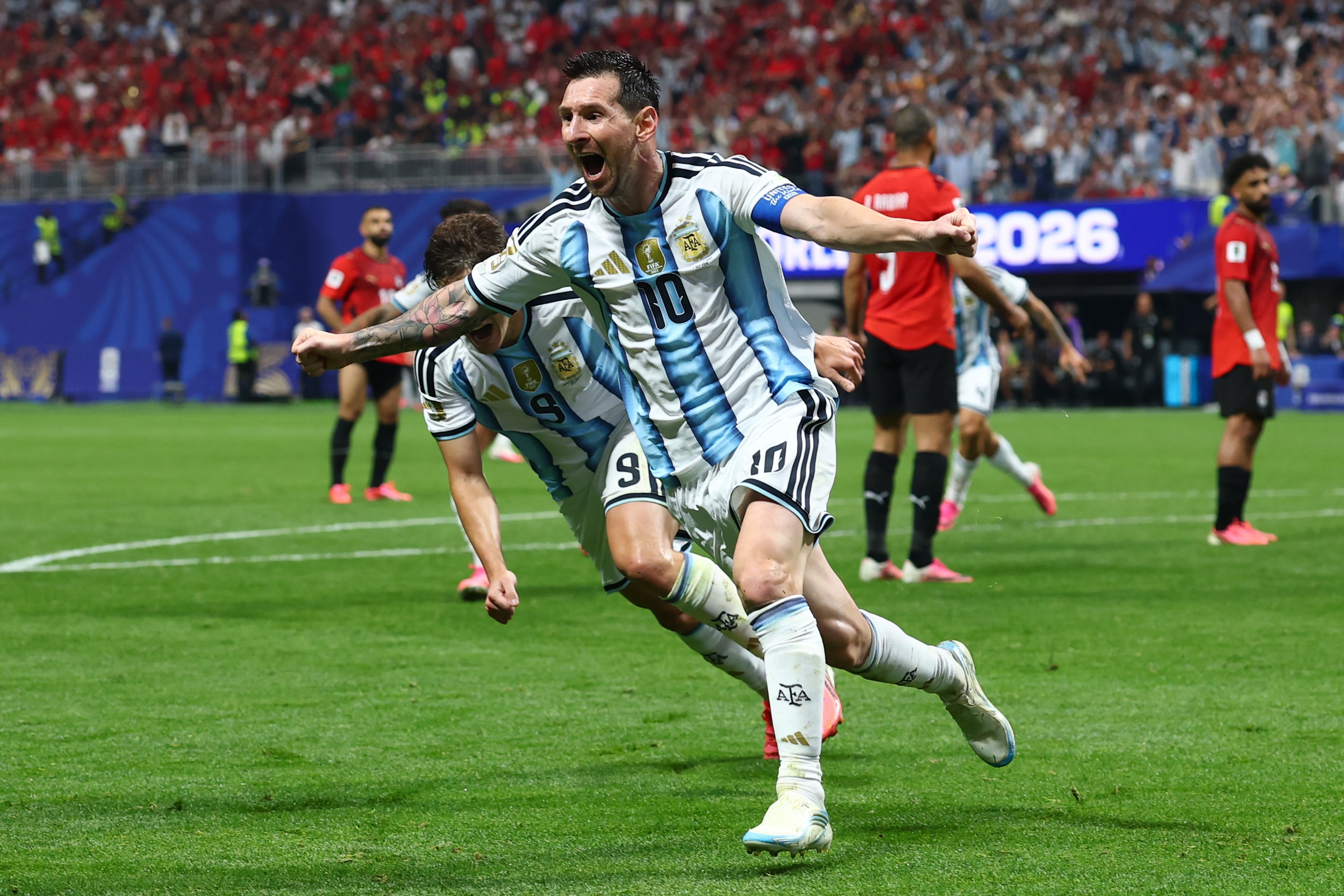 Leo Messi tras lograr la victoria de Argentina en octavos de final del Mundial.