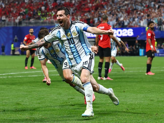Leo Messi tras lograr la victoria de Argentina en octavos de final del Mundial.