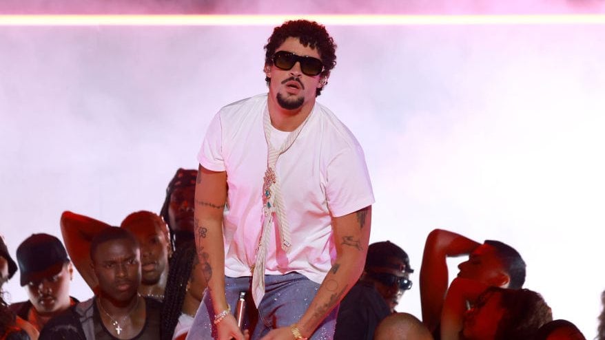 Bad Bunny performs onstage at the 2025 iHeartRadio Music Awards at Dolby Theatre in Los Angeles, California on March 17, 2025. Broadcasted live on FOX. Kevin Mazur/Getty Images for iHeartRadio