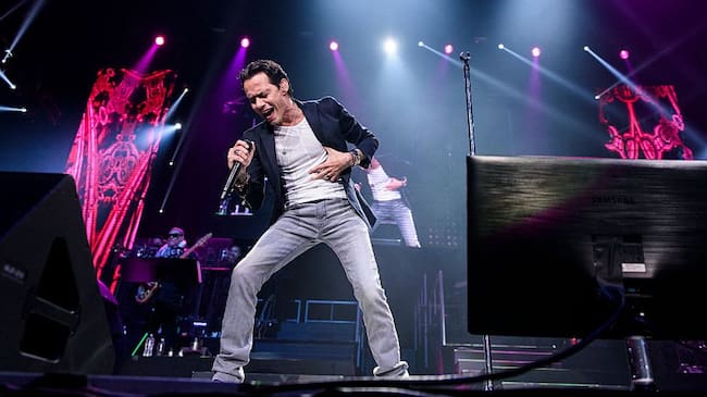 Marc Anthony performs live on stage at Prudential Center. Matthew Eisman/Getty Images.