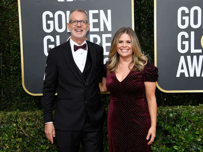 Jennifer Lee and Chris Buck arrive to the 77th Annual Golden Globe Awards. Kevork Djansezian / NBC / NBCU Photo Bank via Getty Images