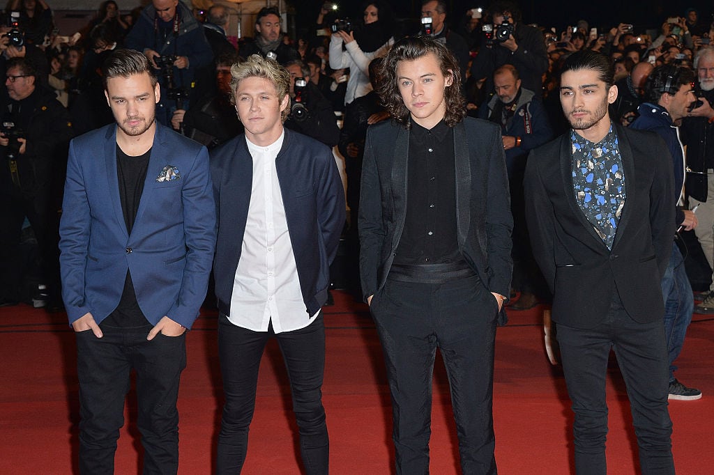 Liam Payne, Niall Horan, Harry Styles and Zayn Malik of ‘One Direction’ arrive at the 16th NRJ Music Awards at Palais des Festivals on December 13, 2014. Francois G. Durand / Getty Images