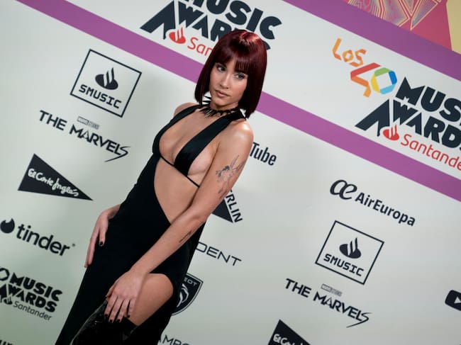 Aitana during the photocall of the 40 Music Awards 2023, on November 3, 2023. A. Perez Meca/Getty Images.