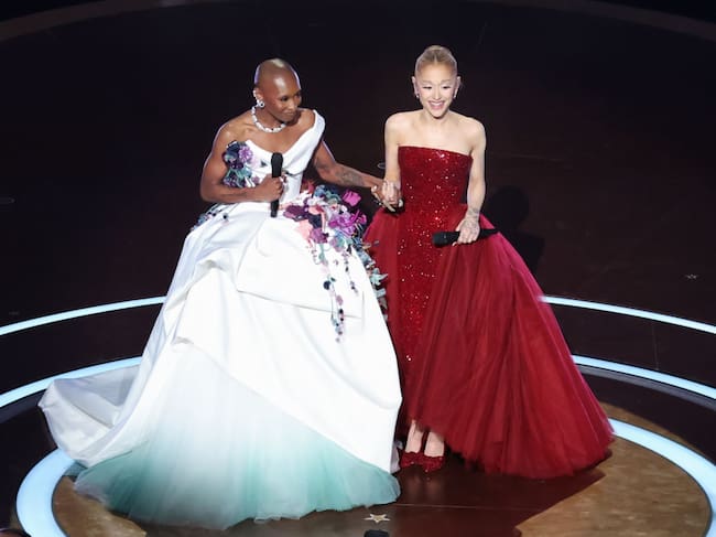 Cynthia Erivo, Ariana Grande at the 97th Oscars held at the Dolby Theatre on March 2, 2025 in Hollywood, California. Rich Polk/Penske Media via Getty Images