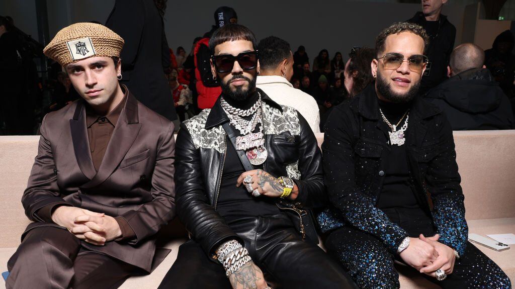 Anuel AA attend the Amiri Menswear Fall/Winter 2024-2025 show as part of Paris Fashion Week on January 18, 2024 in Paris, France. Pascal Le Segretain/Getty Images