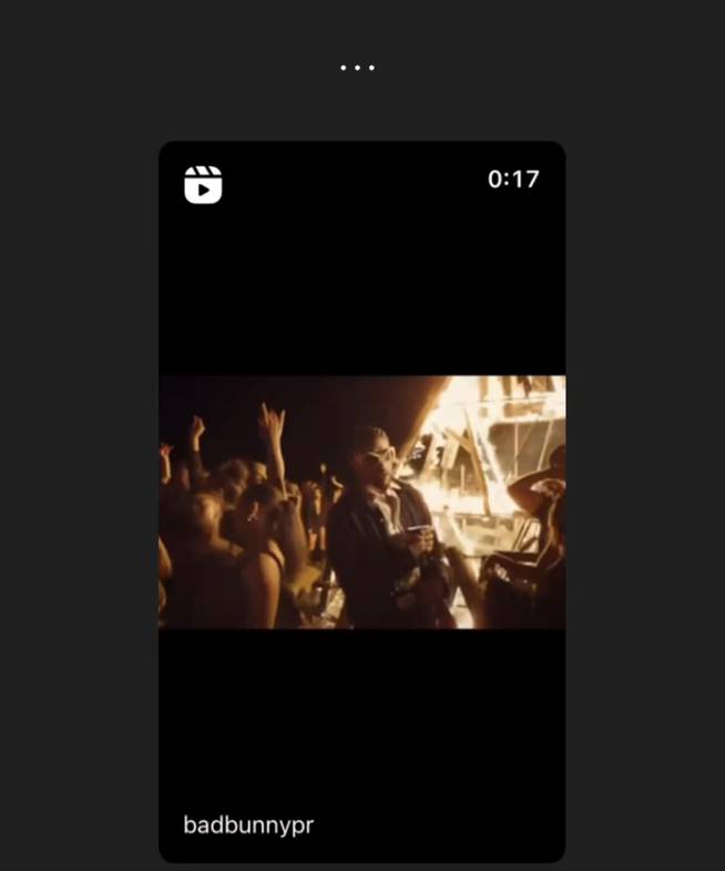 Bad Bunny via Instagram Stories