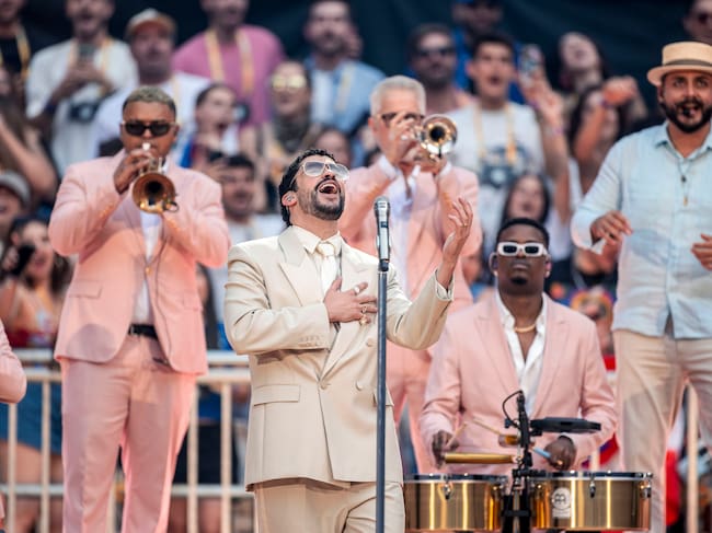 Bad Bunny en su último concierto con la gira 'Debí Tirar Más Fotos Tour' en el Riyadh Air Metropolitano de Madrid, 15 de junio de 2026.