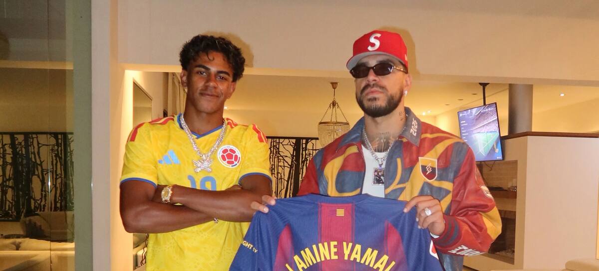 Lamine Yamal junto al artista colombiano Ryan Castro en verano de 2026