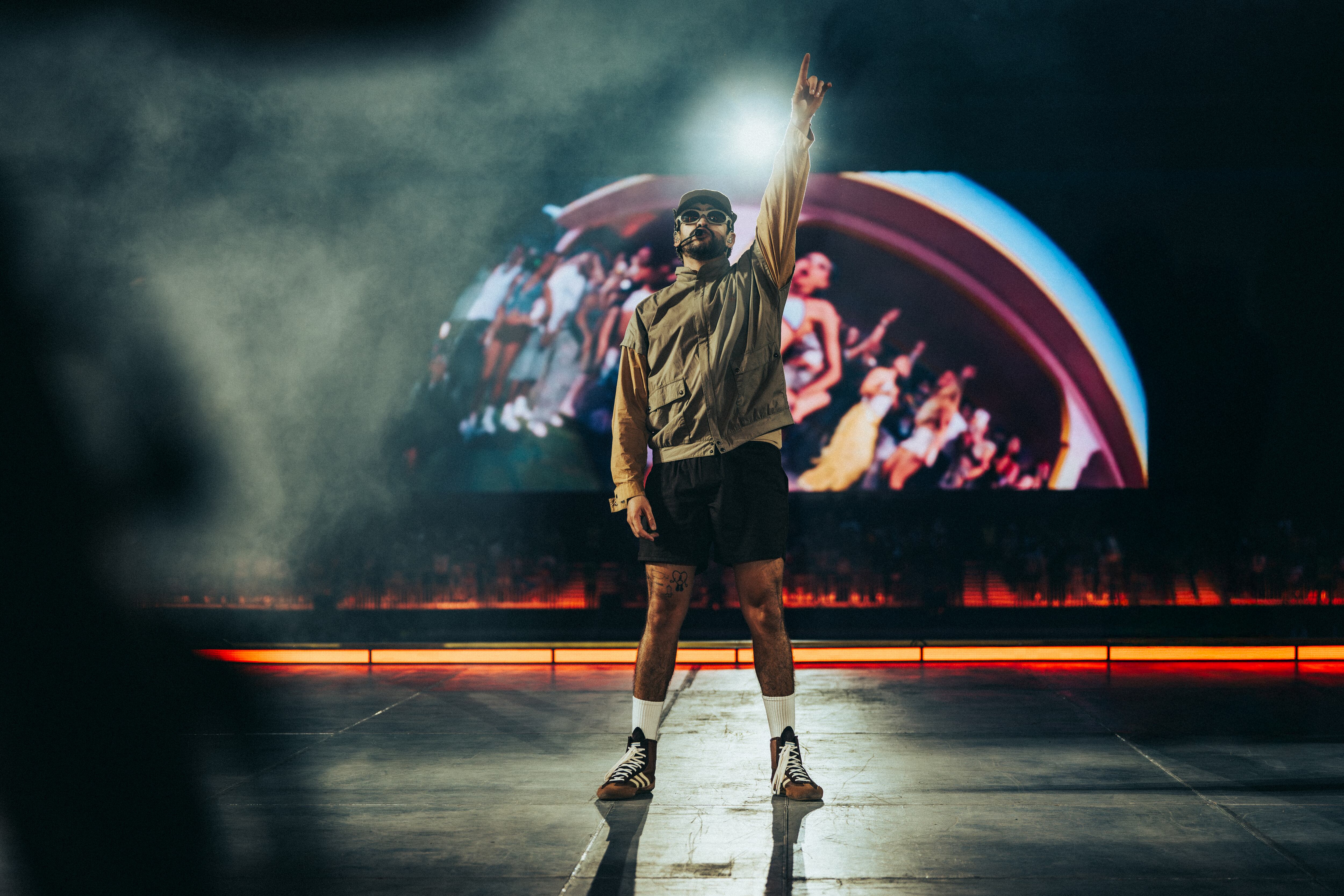 Bad Bunny, en su primer concierto en Madrid 2026.