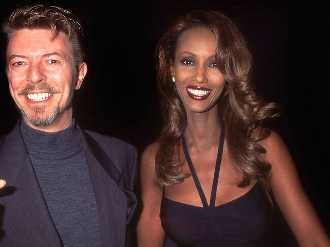David Bowie and Iman leaving a theatre on Broadway, New York City, circa 1996. Rose Hartman / Archive Photos / Getty Images