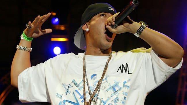 Daddy Yankee performs at the Hot 97 Summer Jam 2005 Concert in New Jersey. Matthew Peyton/Getty Images.