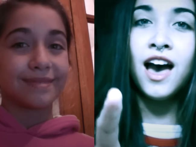 María Becerra in 2012 and 2016. YouTube.