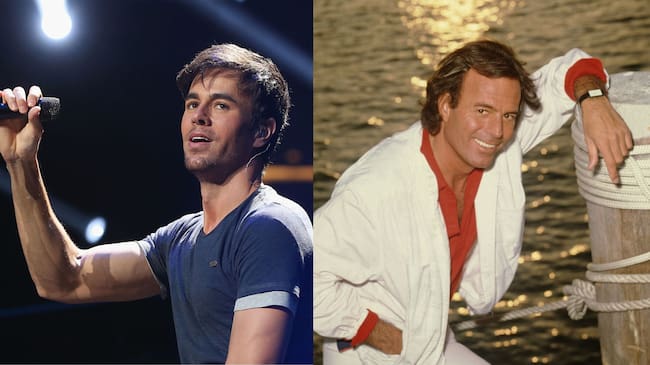 Enrique Iglesias Vs. Julio Iglesias (Getty Images).