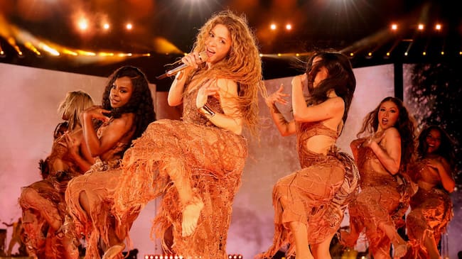 Shakira performs onstage during Shakira: Las Mujeres Ya No Lloran World Tour at Roberto Melendez Metropolitan Stadium on February 20, 2025 in Barranquilla, Colombia. Kevin Mazur/Getty Images for Live Nation