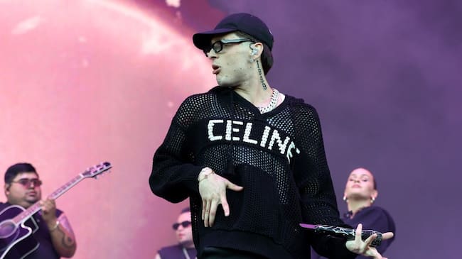 Peso Pluma performs during the 2024 Governors Ball at Flushing Meadows Corona Park on June 09, 2024 in New York City. Marleen Moise/Getty Images