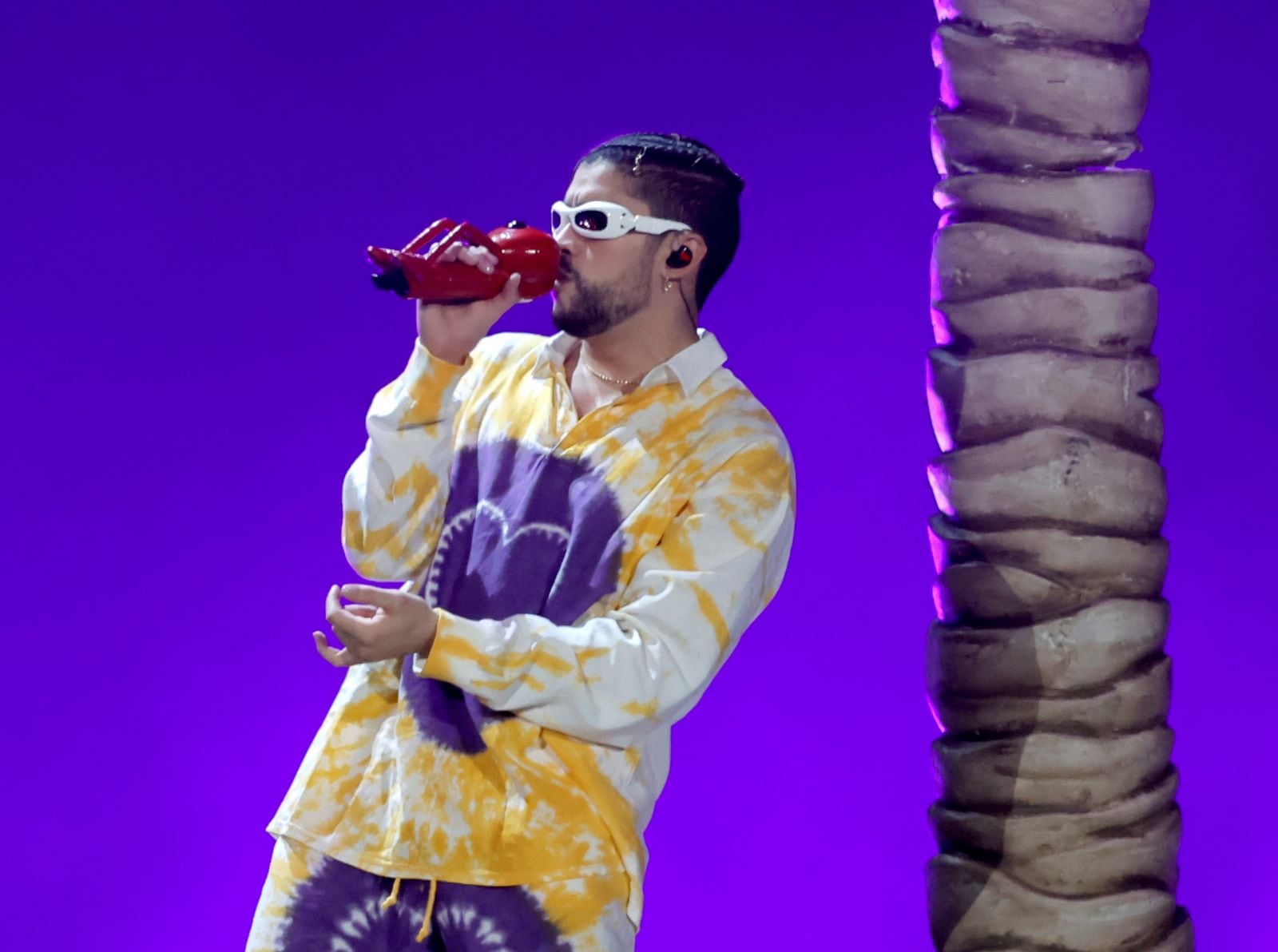 Bad Bunny performing in World’s Hottest Tour /Kevin Winter / Getty Images