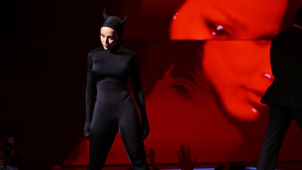 Doja Cat onstage during YouTube Brandcast 2023. Noam Galai/Getty Images.