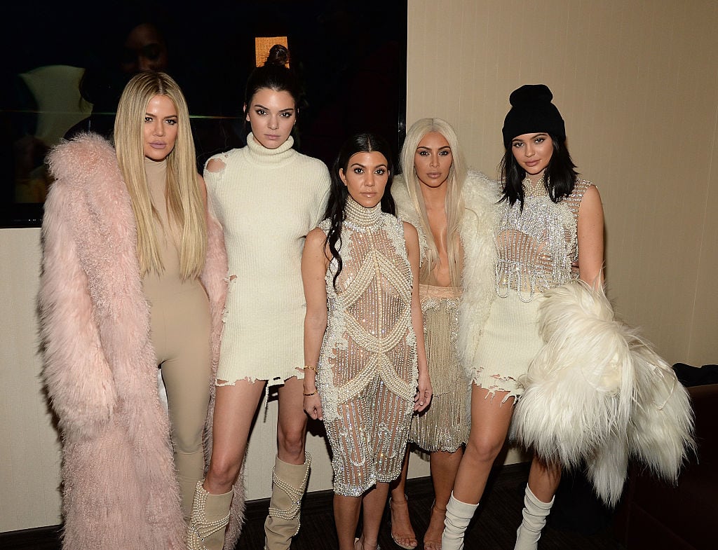 Khloe Kardashian, Kendall Jenner, Kourtney Kardashian, Kim Kardashian West and Kylie Jenner attend Kanye West Yeezy Season 3 at Madison Square Garden on February 11, 2016 in New York City. (Photo by Kevin Mazur/Getty Images for Yeezy Season 3)