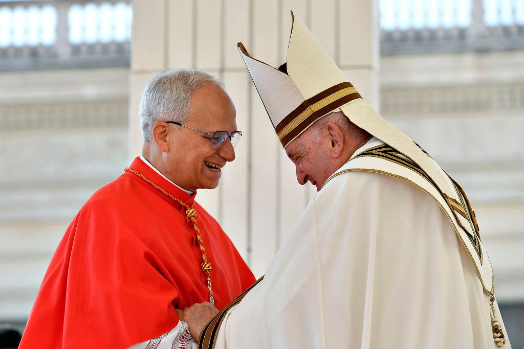 Pope Francis appoints as new cardinal U.S-born prelate prefect of the Dicastery for Bishops, Robert Francis Prevost during the Ordinary Public Consistory for the Creation of new Cardinal at St. Peter’s Square on September 30, 2023 in Vatican City, Vatican. (Vatican Media/Getty Images)