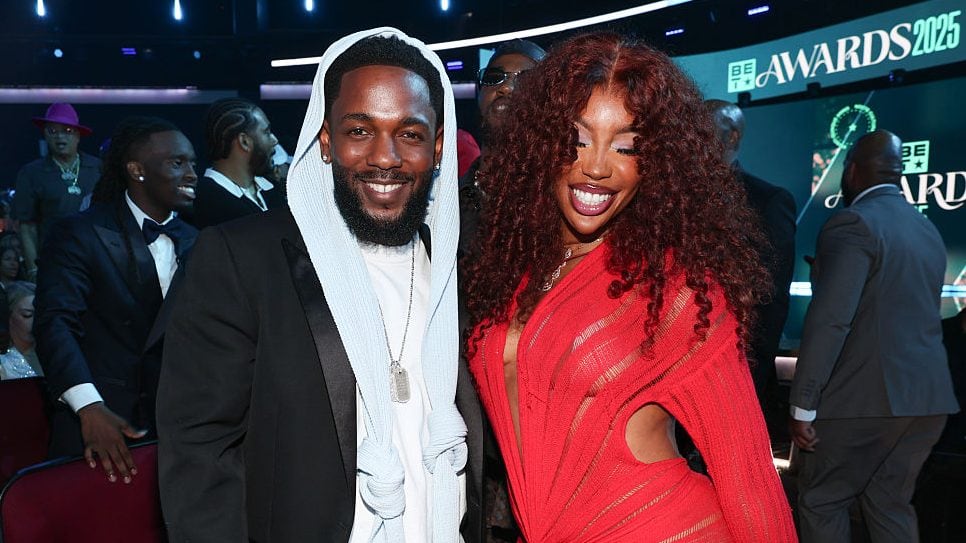 Kendrick Lamar, SZA at the BET Awards 2025 held at the Peacock Theater on June 09, 2025 in Los Angeles, California. (Photo by Christopher Polk/Billboard via Getty Images)
