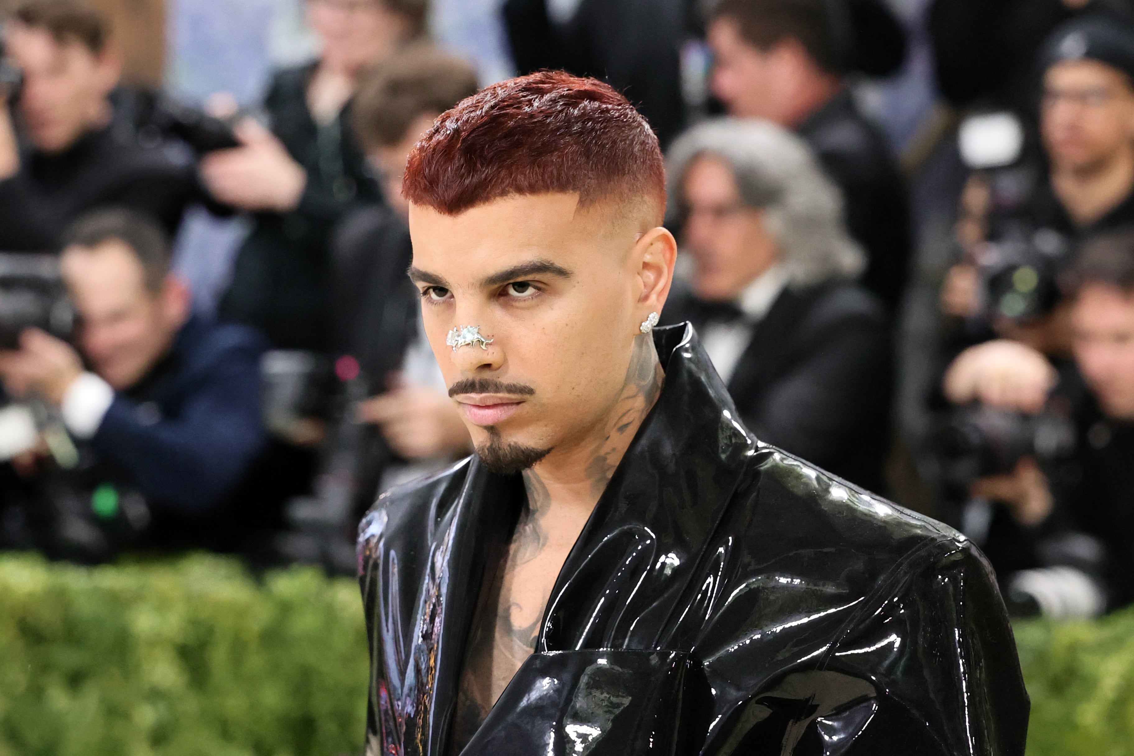 NEW YORK, NEW YORK - MAY 04: Rauw Alejandro attends the 2026 Met Gala celebrating "Costume Art" at the Metropolitan Museum of Art on May 04, 2026 in New York City. (Photo by Theo Wargo/FilmMagic)