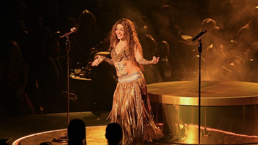 Shakira performs on stage during the 67th Annual Grammy Awards at the Crypto.com Arena in Los Angeles on February 2, 2025.VALERIE MACON / AFP