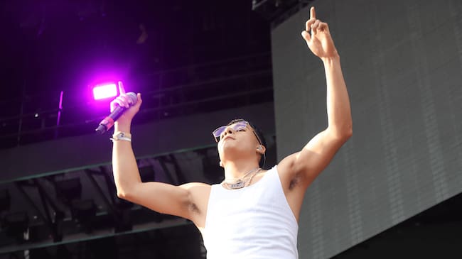 Malilla performing during the Ceremonia Festival 2023 at Parque Bicentenario on April 1, 2023 in Mexico City, Mexico. Medios y Media/Getty Images