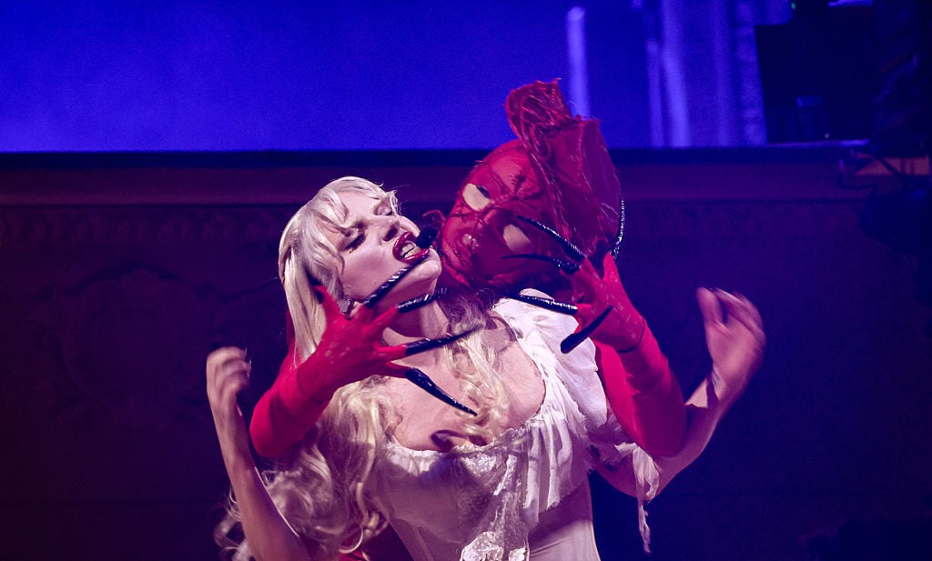 Lady Gaga se presenta en el Estadio GNP Seguros el 26 de abril de 2025 en la Ciudad de México, México. Kevin Mazur/WireImage para Live Nation