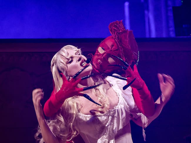 Lady Gaga se presenta en el Estadio GNP Seguros el 26 de abril de 2025 en la Ciudad de México, México. Kevin Mazur/WireImage para Live Nation