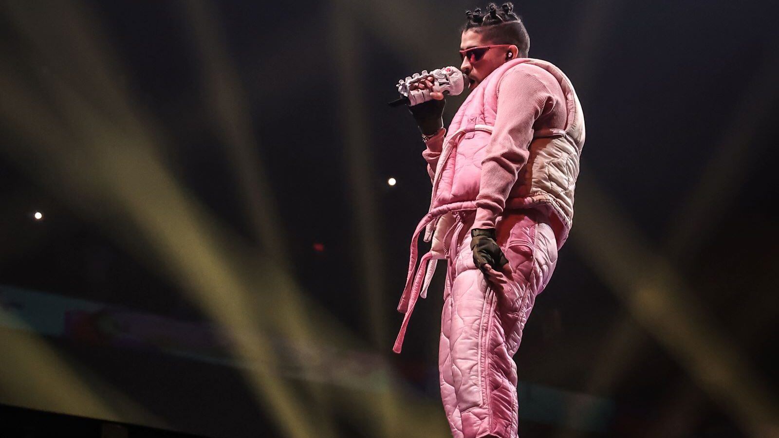 Bad Bunny performs during his El Último Tour Del Mundo in Miami, Florida. John Parra / WireImage