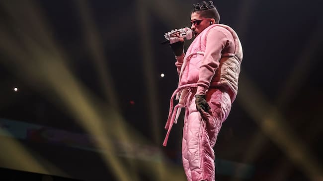 Bad Bunny performs during his El Último Tour Del Mundo in Miami, Florida. John Parra / WireImage