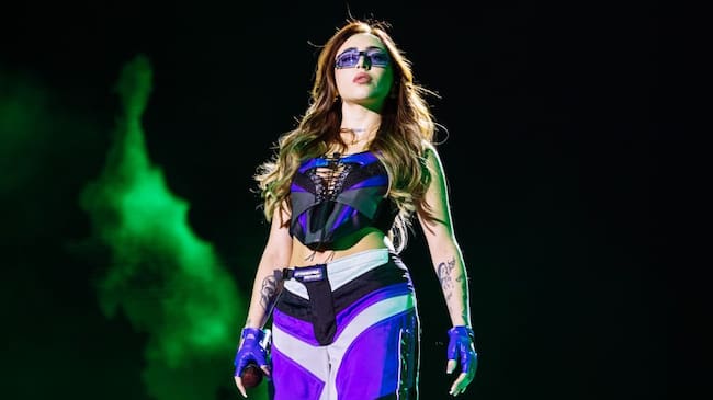 Nicki Nicole se presenta durante el festival Live Out 2024 en el Parque Fundidora el 12 de octubre de 2024 en Monterrey, México. (Medios y Media/Getty Images)
