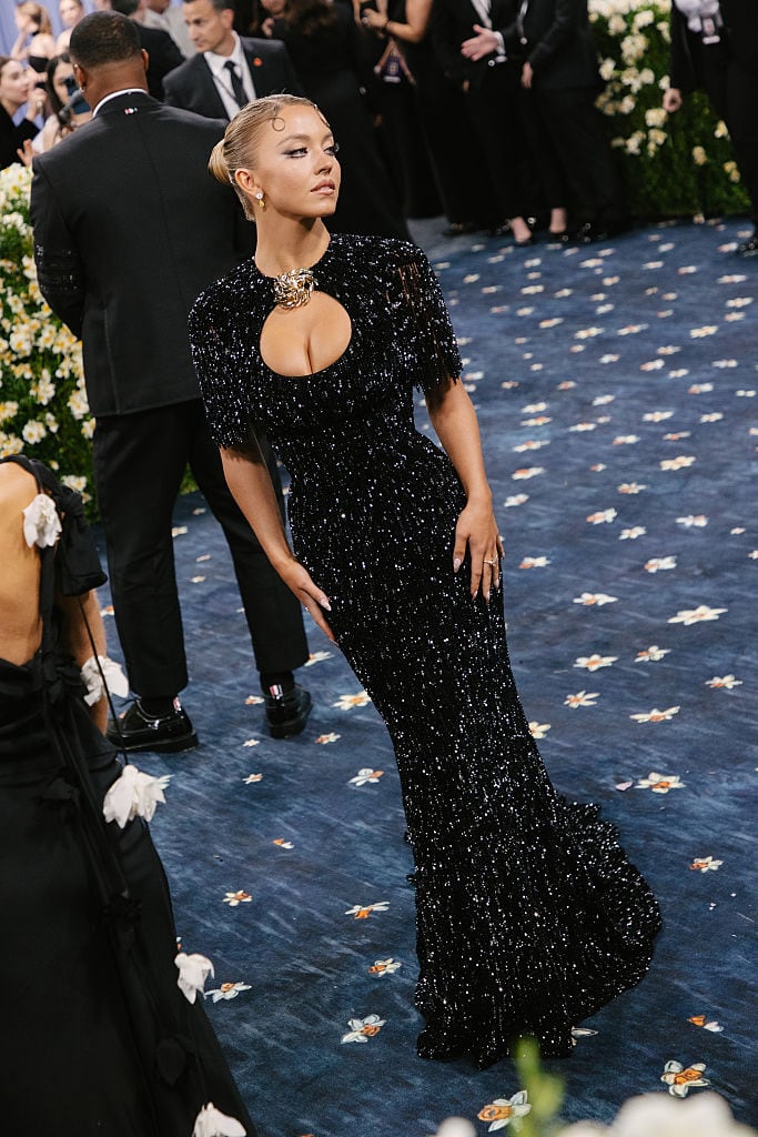 Sydney Sweeney at The 2025 Met Gala Celebrating «Superfine: Tailoring Black Style» held at The Metropolitan Museum of Art on May 05, 2025 in New York, New York. (Lexie Moreland/Getty Images)