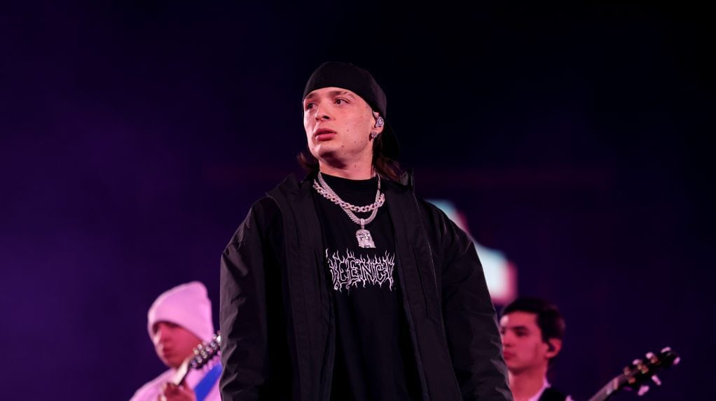 Peso Pluma performs onstage during TikTok In The Mix at Sloan Park on December 10, 2023 in Mesa, Arizona. Rich Fury/Getty Images for TikTok