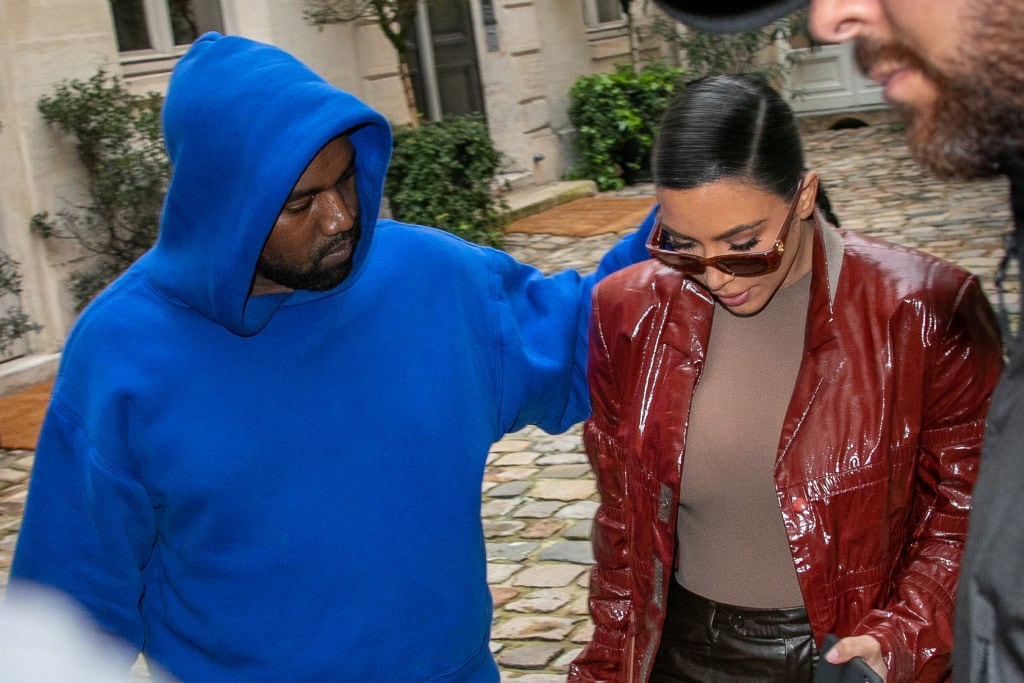 Kim Kardashian West and Kanye West are seen on March 02, 2020 in Paris, France. Marc Piasecki/GC Images