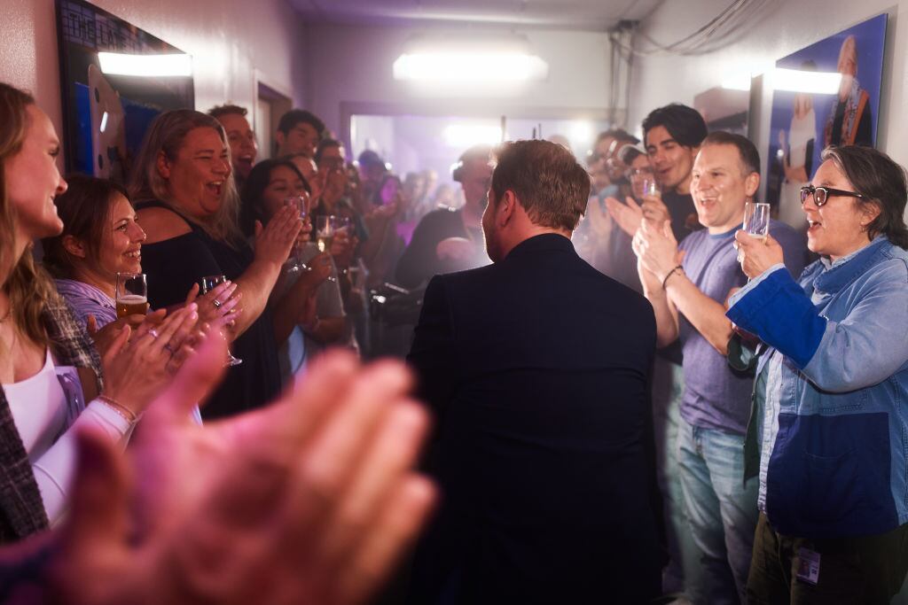 James Corden and his team in The Last Last Late Late Show. Terence Patrick / CBS via Getty Images