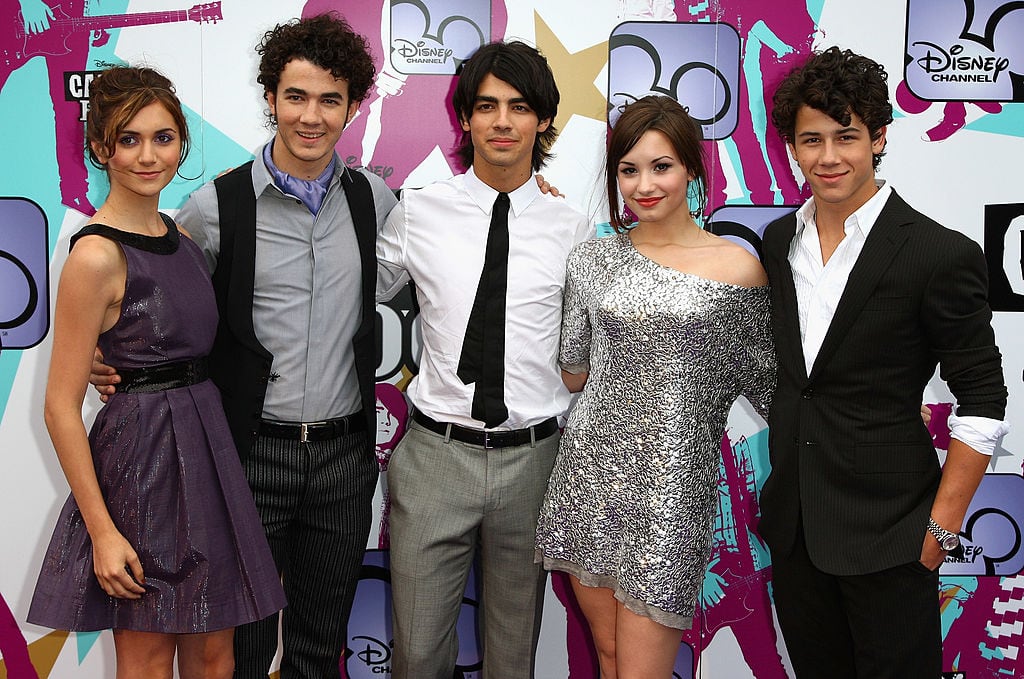 Alyson Stoner, Kevin Jonas, Joe Jonas, Demi Lovato and Nick Jonas arrive at the European TV premiere of ‘Camp Rock’ at The Royal Festival Hall on September 10, 2008 in London, England. Gareth Cattermole/Getty Images