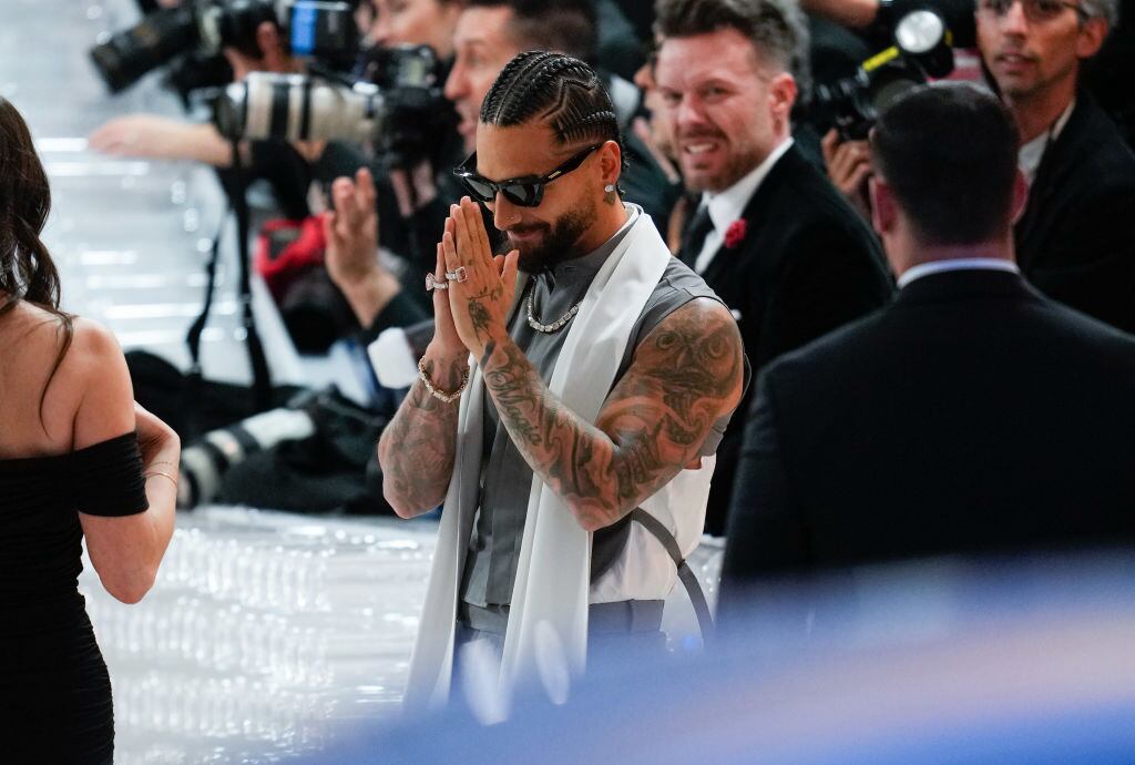 Maluma arrives at The 2023 Met Gala Celebrating «Karl Lagerfeld: A Line Of Beauty» on May 1, 2023 in New York City. Gotham/GC Images