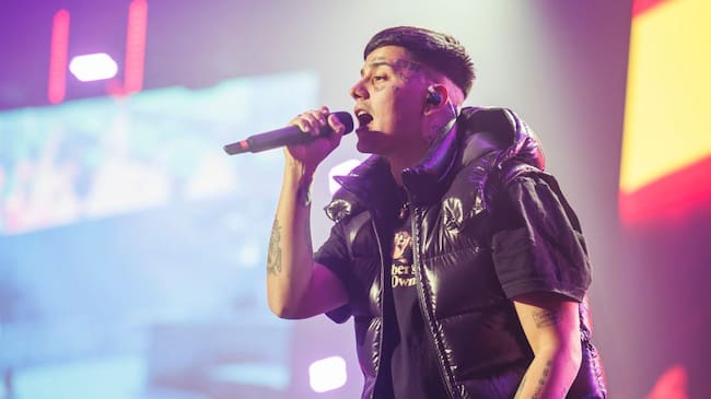 Duki performs at WiZink Center on February 24, 2023 in Madrid, Spain. Javier Bragado/Getty Images.