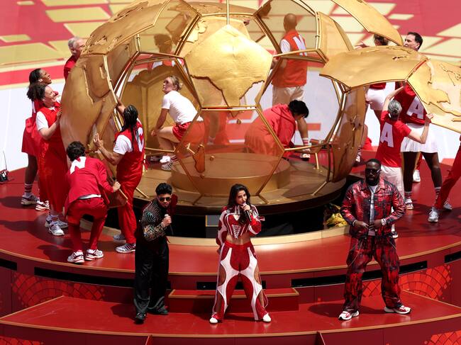 Sanjoy, Nora Fatehi and Vegedream perform during the Opening Ceremony before the FIFA World Cup 2026 Group B match between Canada and Bosnia and Herzegovina at Toronto Stadium on June 12, 2026 in Toronto, Ontario.