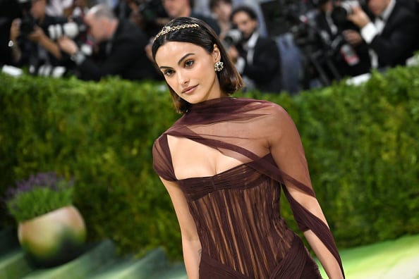 Camila Mendes at The 2026 Met Gala Celebrating "Costume Art" held at The Metropolitan Museum of Art on May 04, 2026 in New York, New York. (Photo by Michael Buckner/Penske Media via Getty Images)