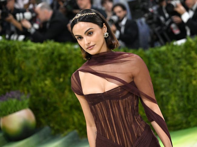 Camila Mendes at The 2026 Met Gala Celebrating "Costume Art" held at The Metropolitan Museum of Art on May 04, 2026 in New York, New York. (Photo by Michael Buckner/Penske Media via Getty Images)