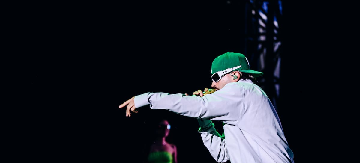 Feid at the 2025 Governors Ball Music Festival held at Flushing Meadows Corona Park on June 07, 2025 in New York, New York.