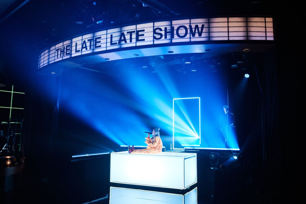 Billie Eilish performs during The Late Late Show with James Corden, 2017. Terence Patrick /CBS via Getty Images