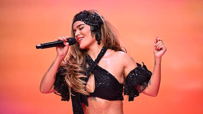 THE TONIGHT SHOW STARRING JIMMY FALLON — Musical guest Karol G performs on Thursday, June 26, 2025 — (Todd Owyoung/Getty Images)