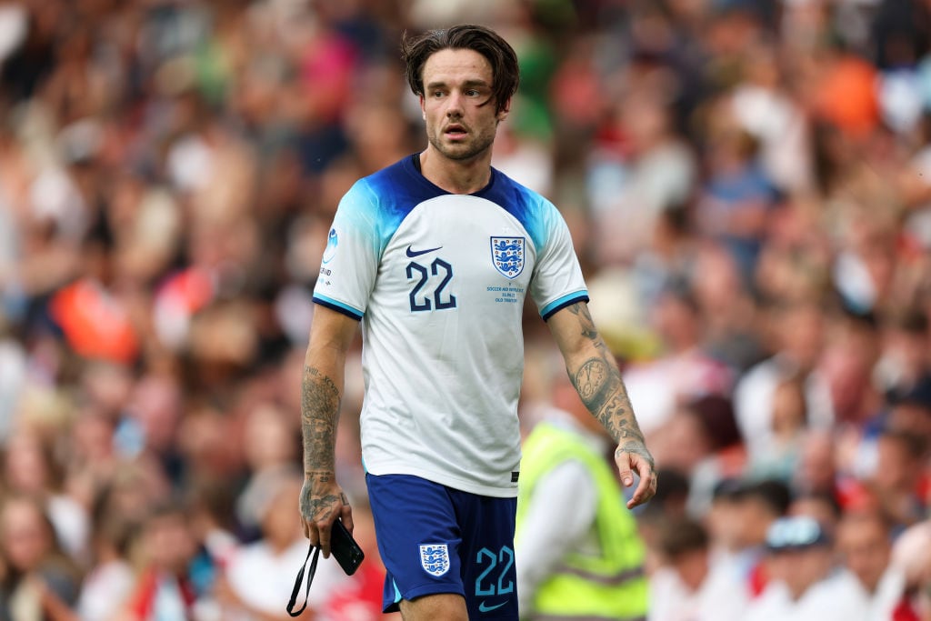Liam Payne of England during Soccer Aid for Unicef 2023 at Old Trafford on June 11, 2023 in Manchester, England. Matt McNulty/Getty Images.