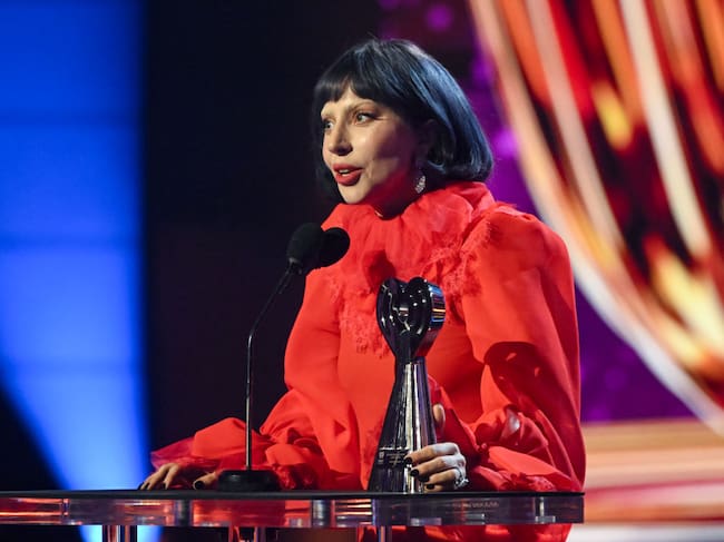 Lady Gaga at the 2025 iHeartRadio Music Awards held at the Dolby Theatre on March 17, 2025 in Los Angeles, California. Michael Buckner/Billboard via Getty Images