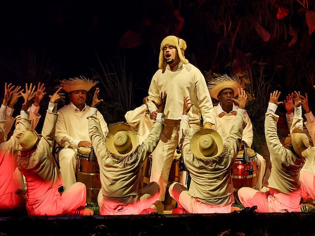 Bad Bunny performs onstage during Night One of Bad Bunny: "No Me Quiero Ir De Aqui" Residencia En El Choli at Coliseo de Puerto Rico José Miguel Agrelot on July 11, 2025 in San Juan, Puerto Rico.